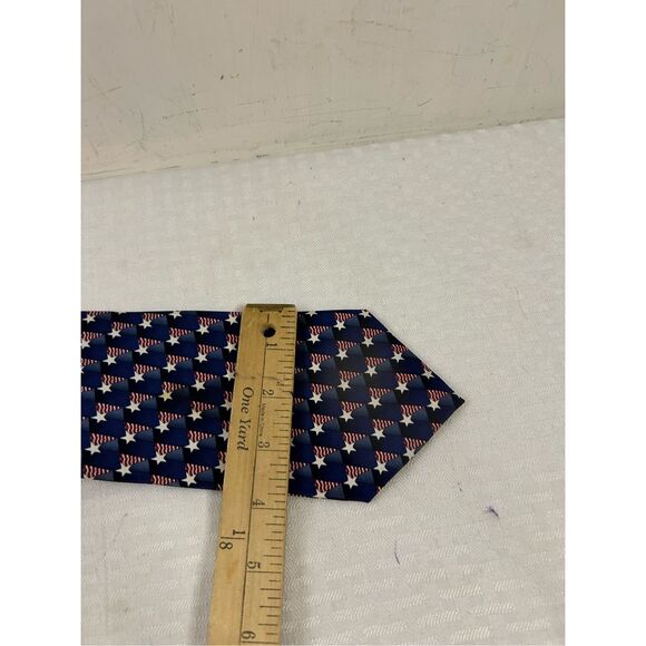 Stonehenge silk tie Flag Stars Stripes - Picture 7 of 7